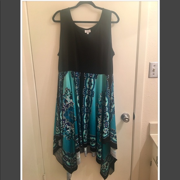 75 off avenue dresses plus size sleeveless handkerchief dress plus size handkerchief dress